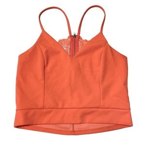 O'Delilah Lace Cutout Crop Top